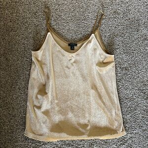 Ann Taylor Shimmery Gold Satin Camisole